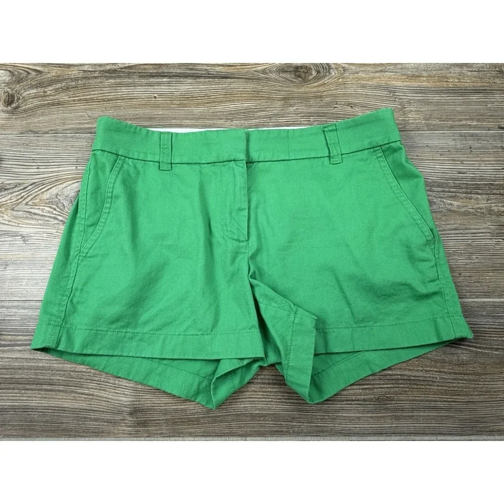 LOT OF 2 ~J Crew Classic Chino Shorts Women's Size 4 100% Cotton Beach Resort